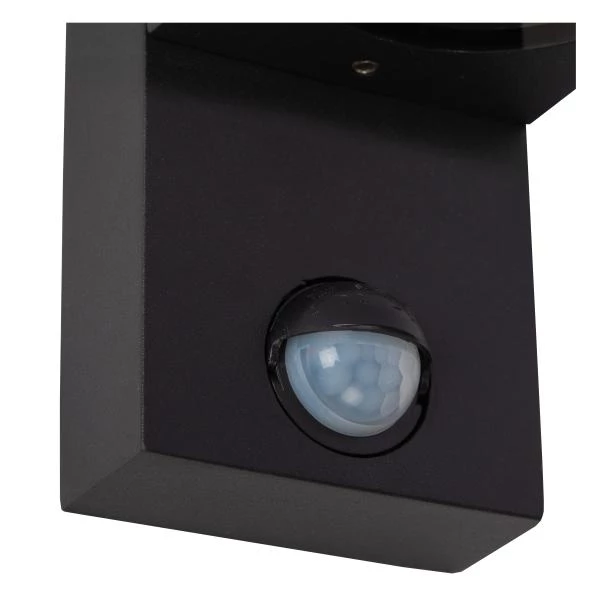 Lucide ZARO IR - Wall spotlight Outdoor - 1xGU10 - IP65 - Motion Sensor - Black - detail 1